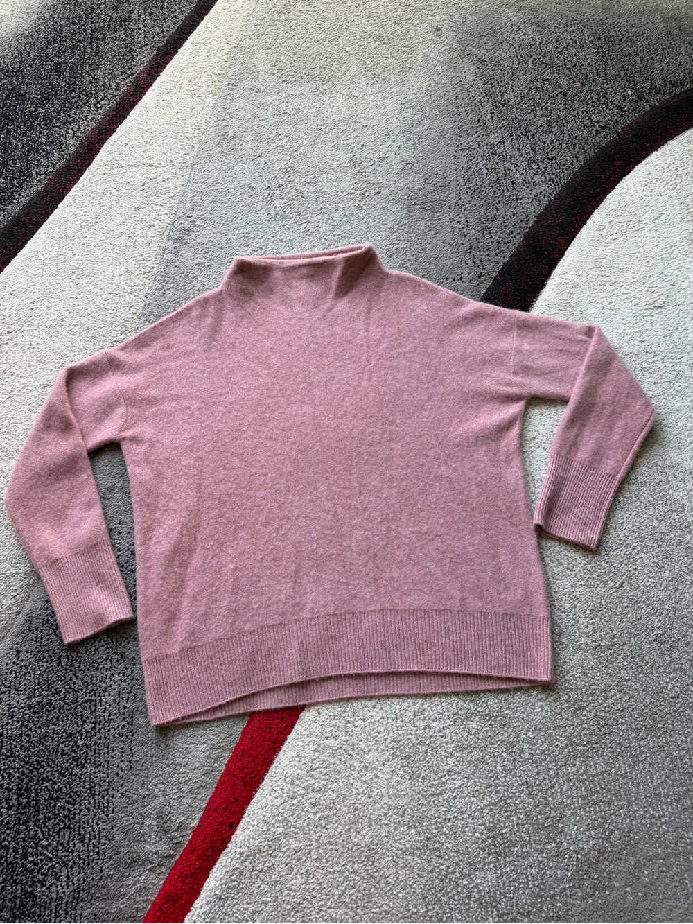 Vince Pink Cashmere Funnel Neck Sweater
